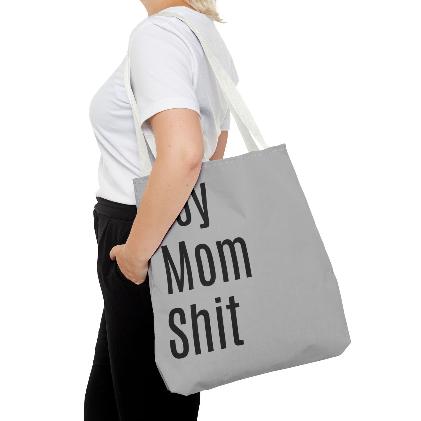 Boy Mom Shit Versatile Tote Bag (AOP) - Lt Gray