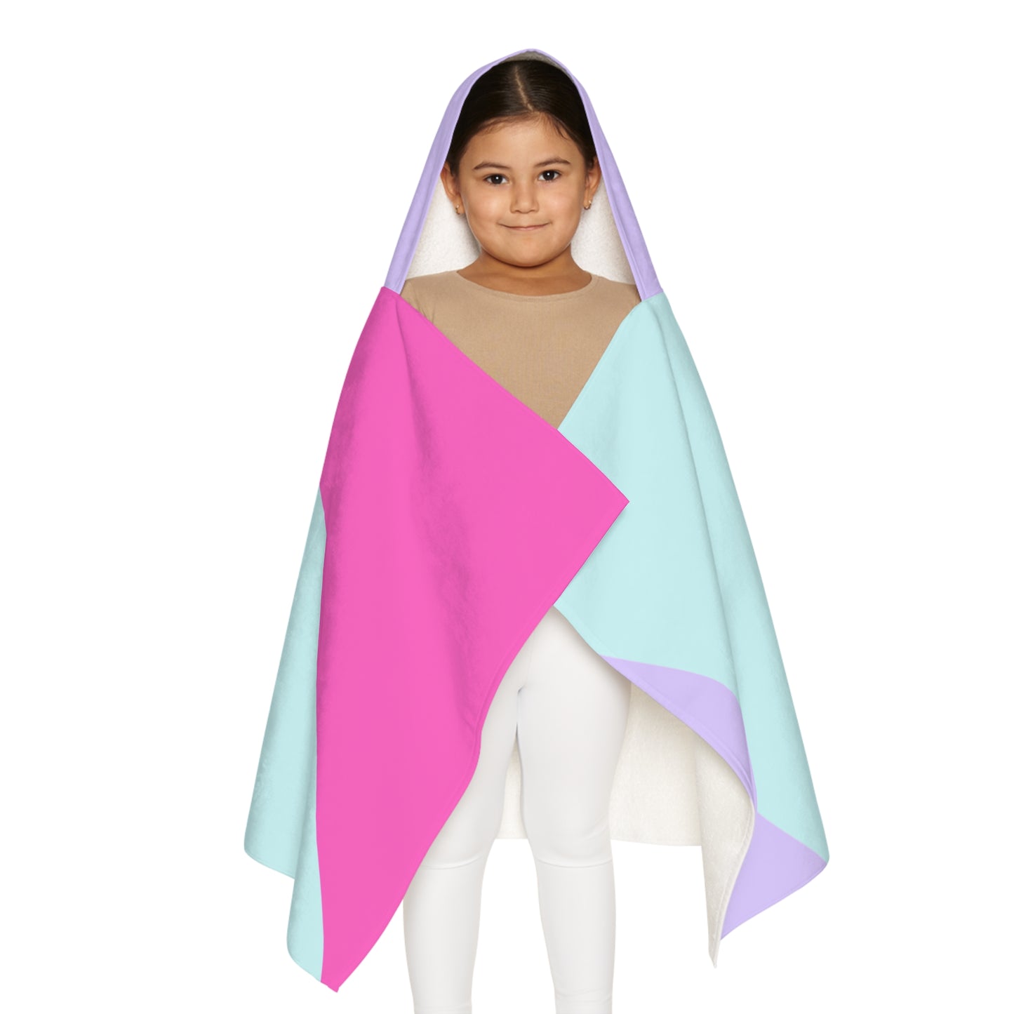 90's Vibes Youth Hooded Towel - Minty Hot Pink