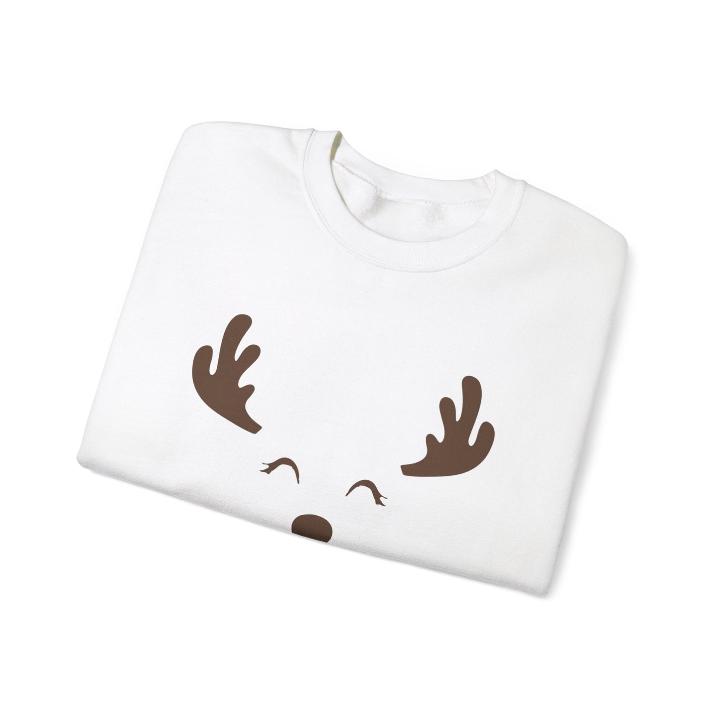 Festive Adult Unisex Reindeer Crewneck Sweatshirt