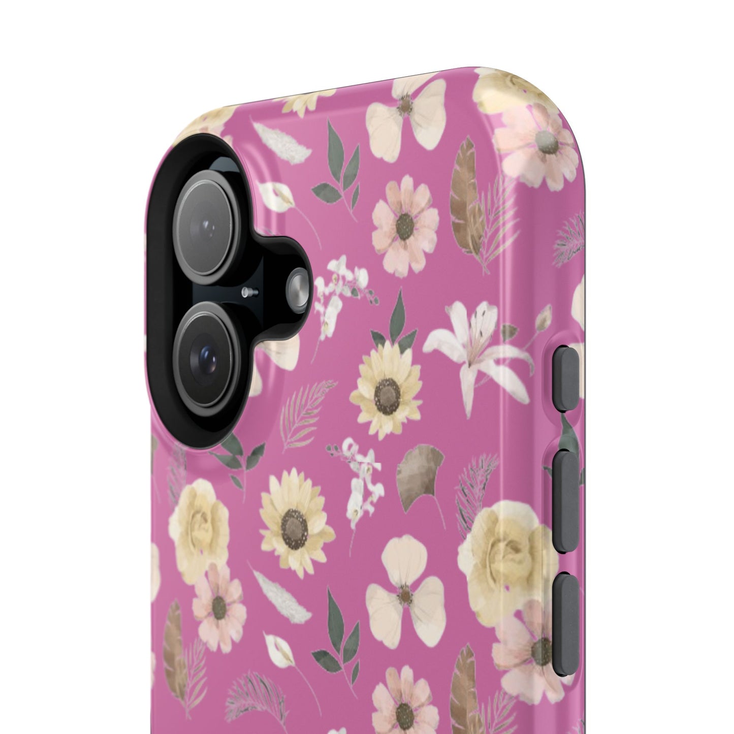 Phone Case - Impact-Resistant - Flower Child Multi & Pink